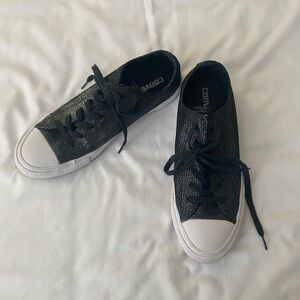 Converse Chuck Taylor low top metallic lace up sneakers